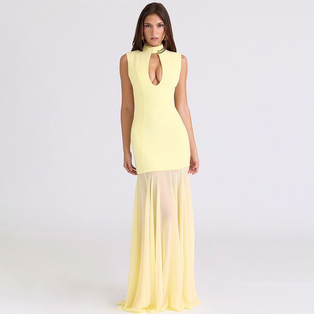 The Zahra Sheer Cutout Fishtail Dress