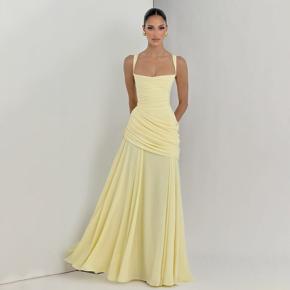 The Isadora Fitted Low-Neck Slip Dress