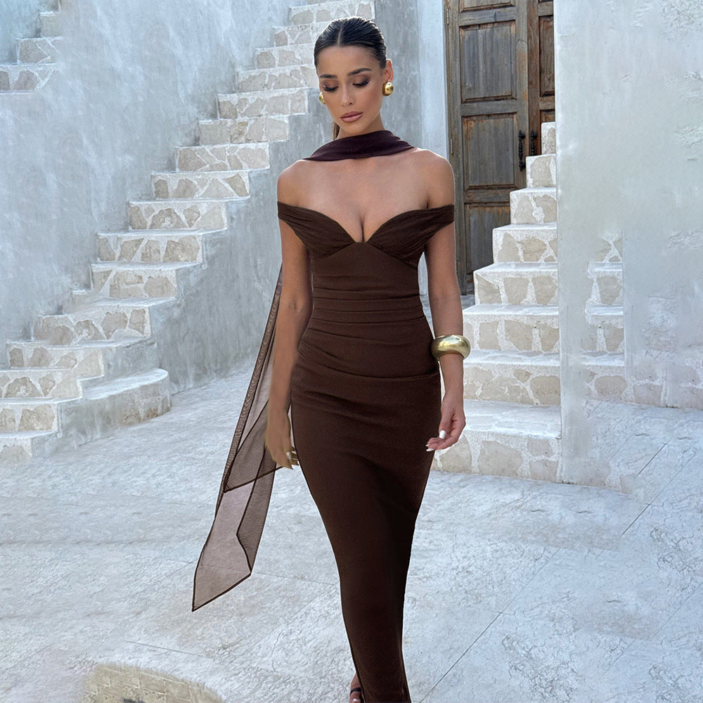 The Aziza Strapless Fitted Backless Dress