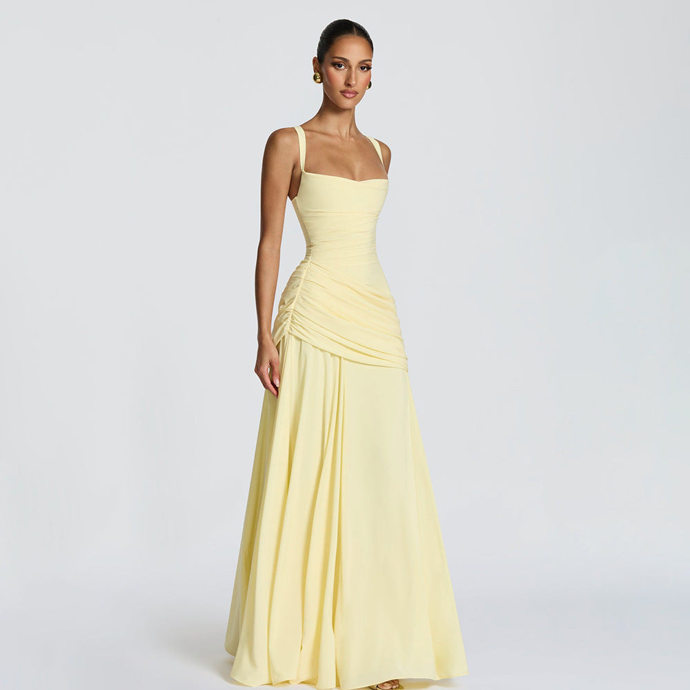 The Isadora Fitted Low-Neck Slip Dress