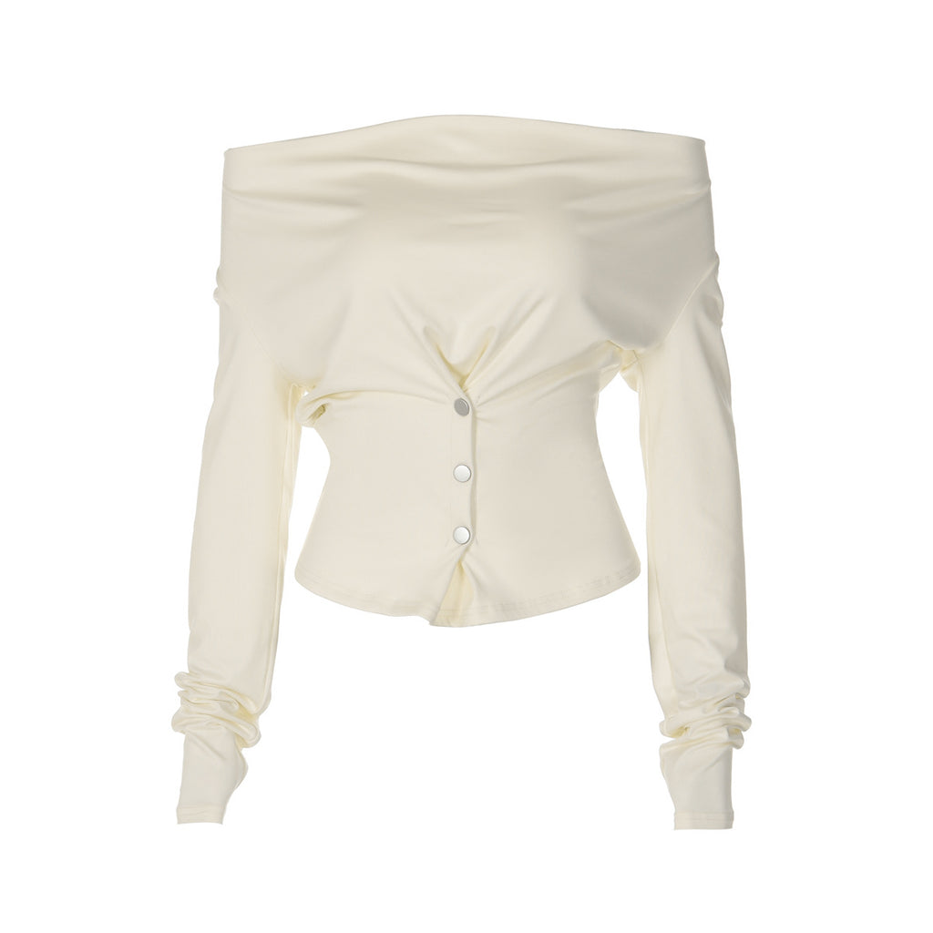 The Amira Cowl-Neck Short-Sleeve Top