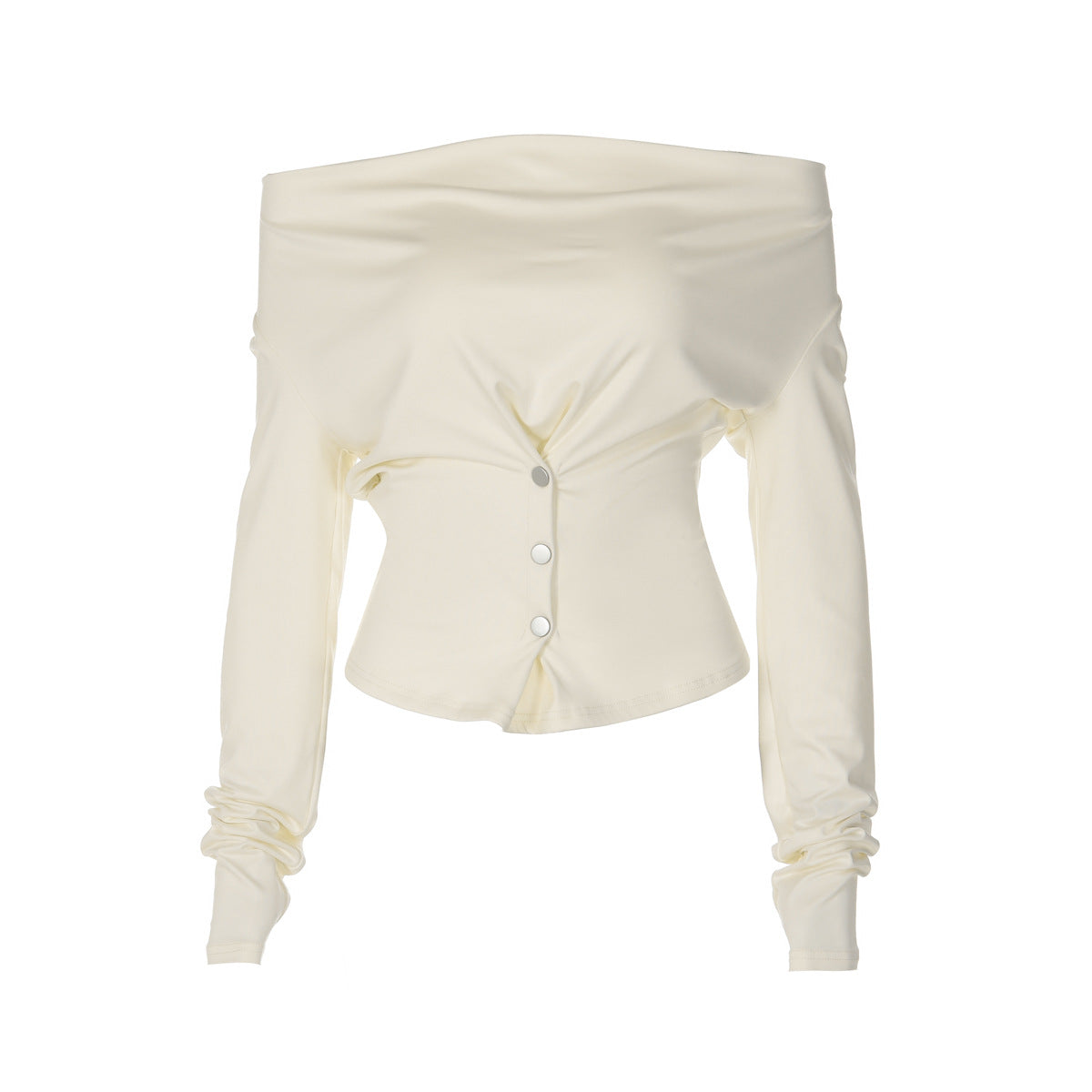 The Amira Cowl-Neck Short-Sleeve Top