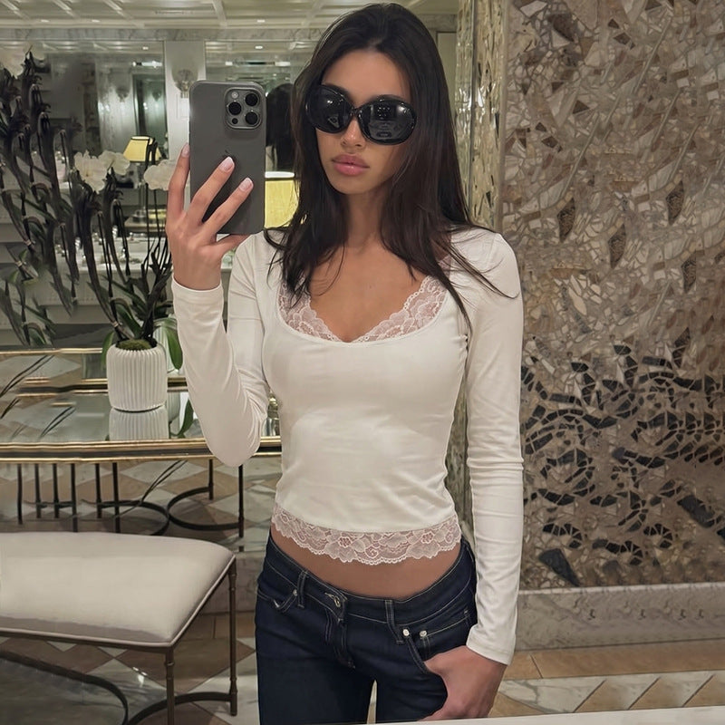 The Zola Lace Fitted Tee